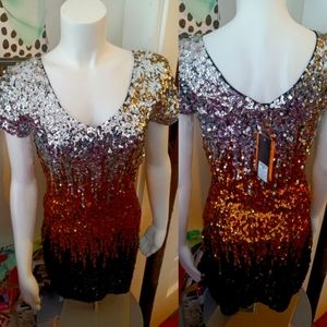 XS/S Stunning Tri Color Sparkly Party DRESS!
